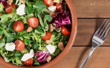 Salada de Folhas com Musse de Palmito